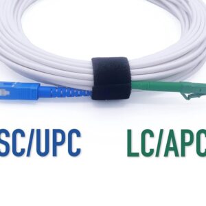 Elfcam® – Câble à Fibre Optique LC/APC à SC/UPC Monomode Simplex 9/125μm LSZH, Blanc (REF: 18705)