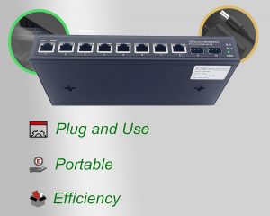 Elfcam® – 10Gb Commutateur Switch Fibre Optique Compatible avec Freebox Ultra, avec 2 Ports 10G SFP+ et 8 Ports 2,5G…