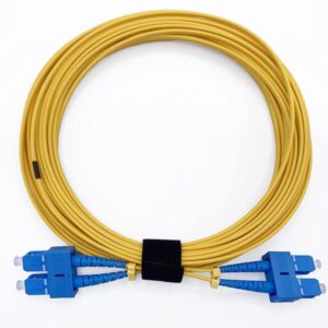 Elfcam® – Câble à Fibre Optique SC/UPC à SC/UPC Duplex Monomode, Jarretière Optique 9/125um OS2 LSZH (Ref: 20245)