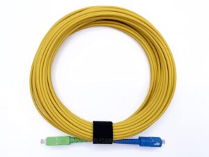 Câble à Fibre Optique SC/APC à SC/UPC OS2 Simplex Jaune (Freebox)(Ref:249)