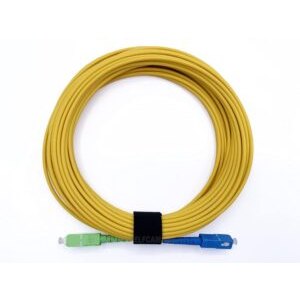 Câble à Fibre Optique SC/APC à SC/UPC OS2 Simplex Jaune (Freebox)(Ref:249)