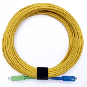 Câble à Fibre Optique SC/APC à SC/UPC OS2 Simplex Jaune (Freebox)(Ref:249)