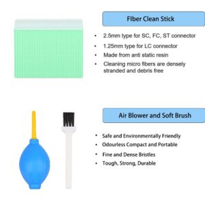Kit d&rsquo;outils de Nettoyage Fibre pour Soudeuse FTTx, Compris Stylos Optique Fibre,Mesurer la Règle,Lingettes Nettoyan…