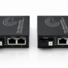 Confezione da 2 convertitori Ethernet in fibra, convertitore multimediale SFP incluso, fino a una distanza di 20 km su fibra ottica SC monomodale (2 porte RJ45 * 2 porte RJ45)