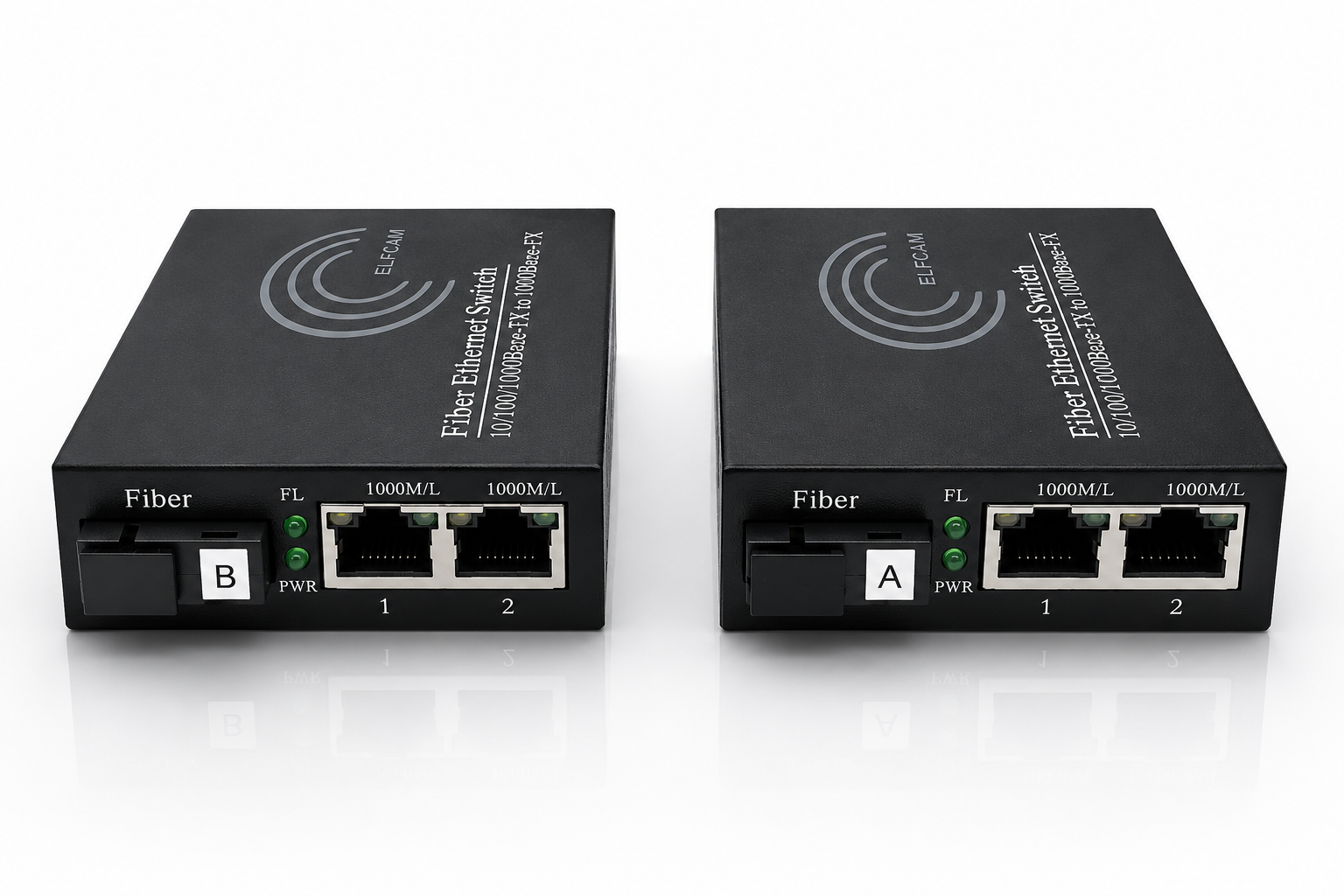 Pack of 2 Fiber Ethernet Converter, SFP Media Converter Included, Up to a Distance of 20KM on Single-Mode SC Optical Fiber (2 RJ45 Ports * 2 RJ45 Ports)