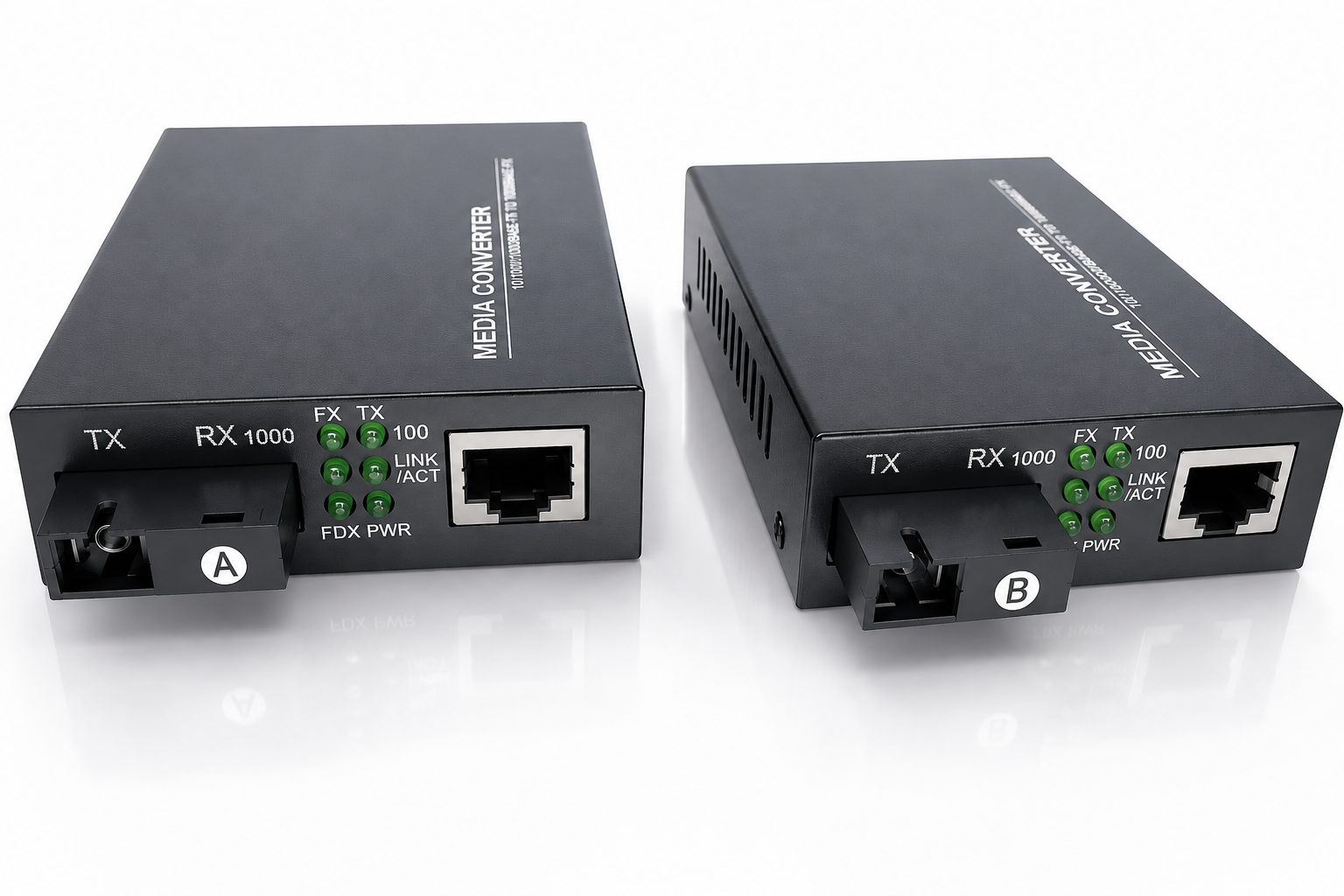Fiber Ethernet Converter Equipped with 1.25G SFP (Mini-GBIC), 1 SC Port + 1 RJ45 Port, with Single-Mode SC Optical Fiber Ports, Up to a Distance of 20km (Lot 2) (Ref: 1222)