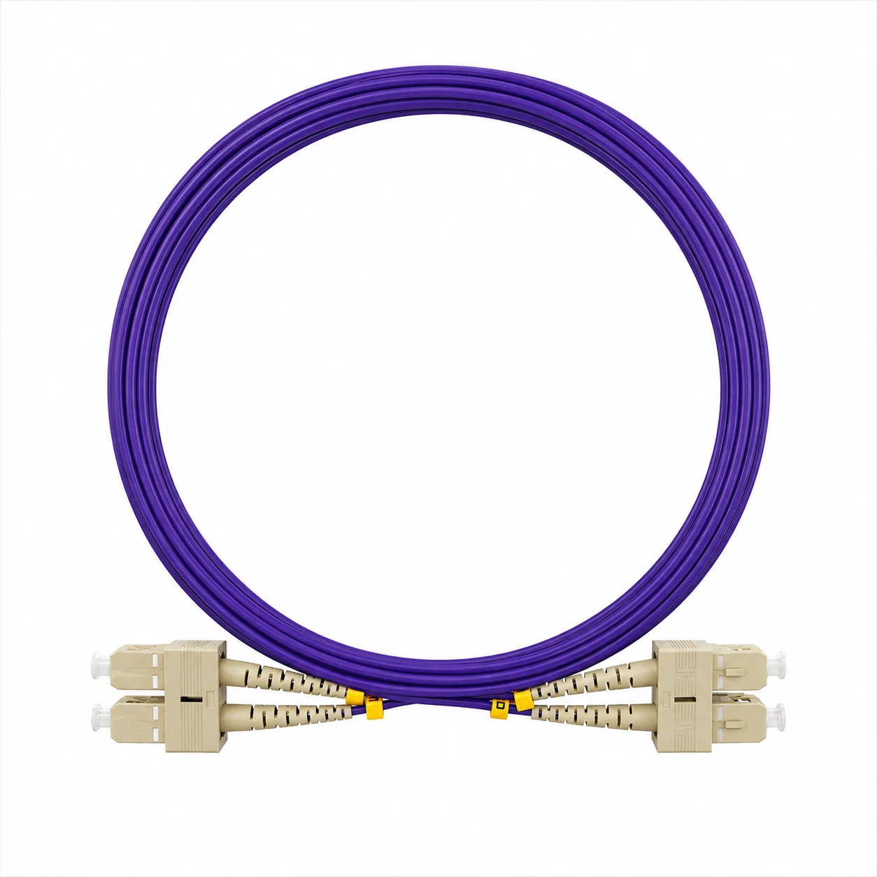 Elfcam® – Cavo in fibra ottica duplex multimodale da SC/UPC a SC/UPC OM4, cavo in fibra ottica LSZH da 50/125um 2,0 mm (Rif: 19135)