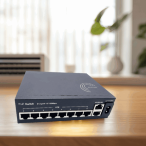 PoE Ethernet Switch avec 2 Ports Uplink Gigabit Ethernet 10/100/1000 Mbps, Plug & Play Non Géré, Métal Robuste (8 Ports...