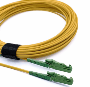 Elfcam – Câble à Fibre Optique E2000/APC à E2000/APC Monomode Simplex 9/125μm Jarretière Optique LSZH