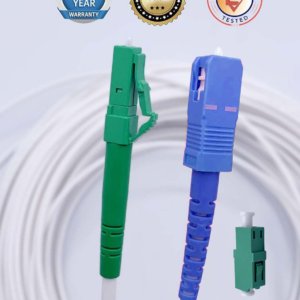 Elfcam – Câble à Fibre Optique LC/APC à SC/UPC Simplex Monomode 3,0mm Blanc, La Livraison avec Le Coupleur pour FRIT…