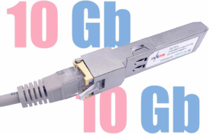 Elfcam – 10Gb SFP+ en RJ45 pour Freebox Ultra, 10Go SFP+ Module 10Gbase-T-30m Cat8 Câble Réseau