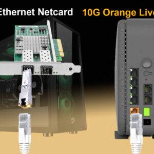 Elfcam® – 10Gb SFP+ Carte Réseau,  Intel X520-DA1-82599EN Chip, 10Go PCI Express x8 LAN Adapter, 10Gb NIC pour Windows Ser…