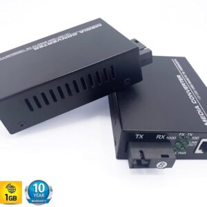 Convertisseur Fibre Ethernet Équipé avec 1,25G SFP (Mini-GBIC), 1 Port SC+1 Port RJ45 , avec Fibre Optique SC Monomode Por…