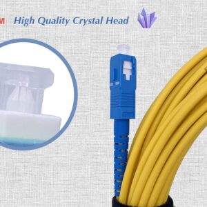 Elfcam® – Câble à Fibre Optique LC/APC à SC/UPC Monomode Simplex, 9/125μm Jarretière Optique LSZH (REF: 19464)