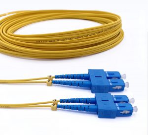 Elfcam® – Câble à Fibre Optique SC/UPC à SC/UPC Duplex Monomode, Jarretière Optique 9/125um OS2 LSZH (Ref: 20245)