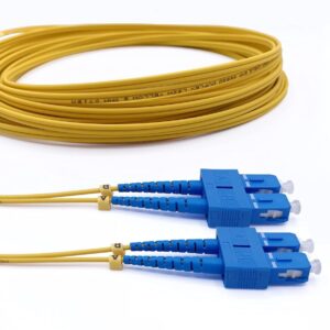 Elfcam® – Câble à Fibre Optique SC/UPC à SC/UPC Duplex Monomode, Jarretière Optique 9/125um OS2 LSZH (Ref: 20245)