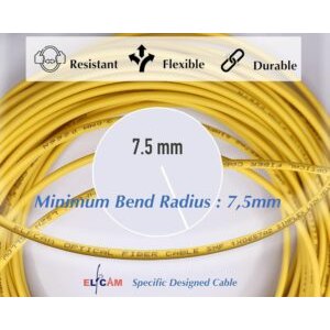 Câble à Fibre Optique SC/APC à SC/UPC OS2 Simplex Jaune (Freebox)(Ref:249)