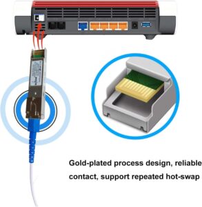 10G SFP+ Optique Module XGS-PON pour 10GbE ONU, Jusqu’à 10 Gbit/s , Compatible avec Les Fritz!Box 5530 Fiber et Frit…