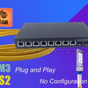 10Gb Commutateur Switch Fibre Optique Compatible avec Freebox Ultra et Orange Livebox 6, avec 2 Ports 10G SFP+ et 8 Ports …