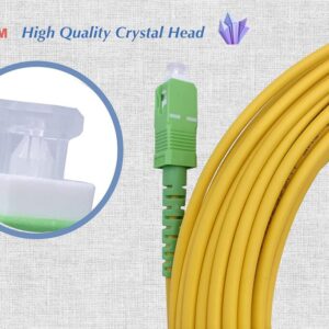 Câble à Fibre Optique SC/APC à SC/APC OS2 Simplex Jaune (Ref:11)