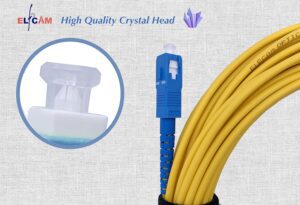 Câble à Fibre Optique SC/APC à SC/UPC OS2 Simplex Jaune (Freebox)(Ref:249)