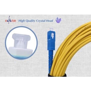 Câble à Fibre Optique SC/APC à SC/UPC OS2 Simplex Jaune (Freebox)(Ref:249)