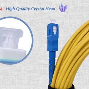 Câble à Fibre Optique SC/APC à SC/UPC OS2 Simplex Jaune (Freebox)(Ref:249)