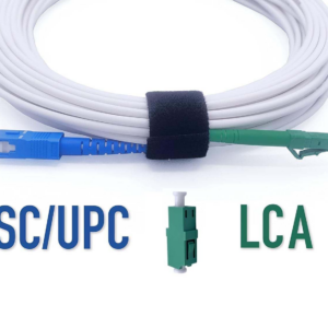 Elfcam – Câble à Fibre Optique LC/APC à SC/UPC Simplex Monomode 3,0mm Blanc, La Livraison avec Le Coupleur pour FRIT…