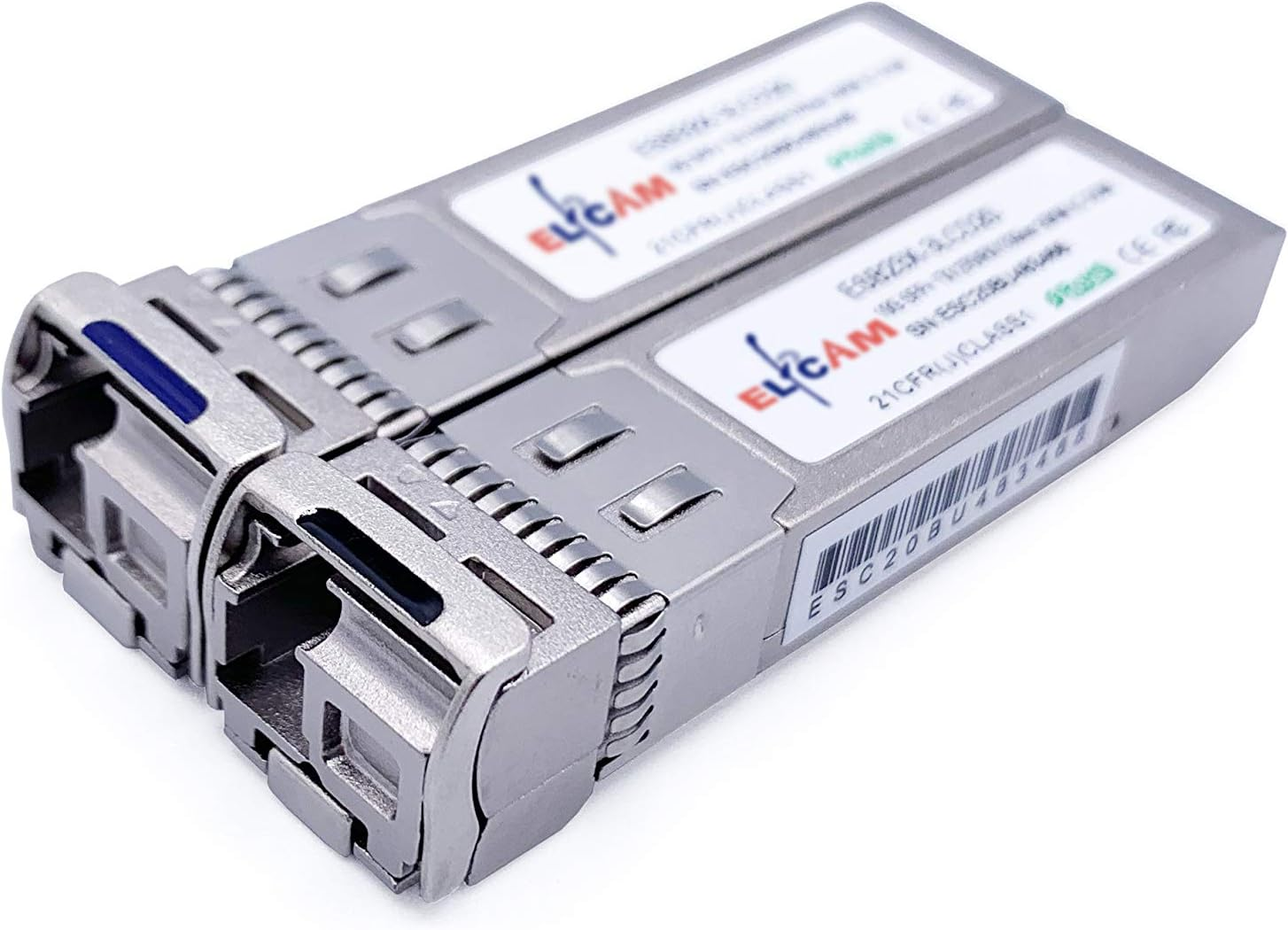 Elfcam – 2,5G SFP Bidi Module, TX1310nm/RX1550nm , Connecteur Câble à Fibre Optique LC/UPC SM, DDM 20KM,1 Pair