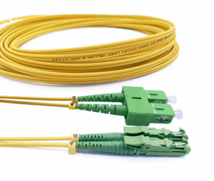 Elfcam – Câble à Fibre Optique E2000/APC à SC/APC,Monomode Duplex, Jarretière Optique 9/125μm OS2 2.0mm G652D LSZH, …