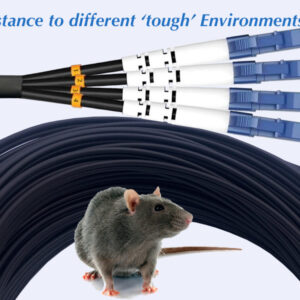 Elfcam® – Câble Fibre 4 Fibres avec Connecteurs 4x Simplex LC/UPC vers 4x Simplex LC/UPC, Fibre Optique Monomode 9/1…