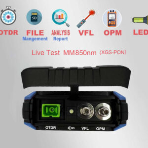 Mini OTDR Multimode ELF-2900-M, pour Test 850nm MM Fibre Optique, 22dB/20dB, Jusqu’à 5km, avec Photomètre Multimètre Optiq…