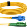 Elfcam - Câble à Fibre Optique E2000/APC à SC/UPC,Monomode Duplex, Jarretière Optique 9/125μm OS2 2.0mm G652D LSZH, Jaune