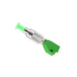 Adaptador de fibra ótica para cabo monomodo simplex LC/APC fêmea para FC/APC macho, conjunto de 1