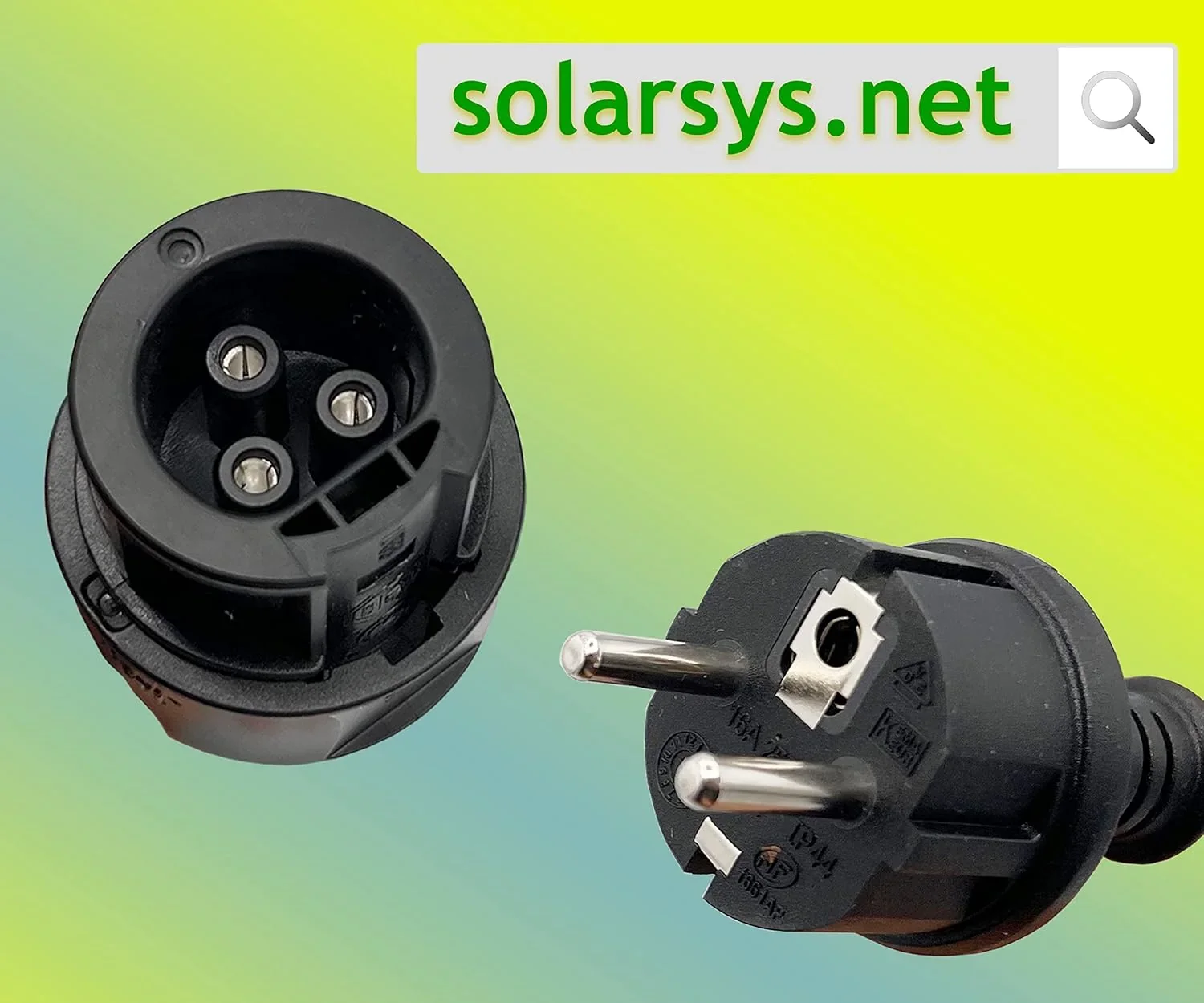 Solarsys® - AC-netsnoer met Batteri BC01 vrouwelijke connector en mannelijke Schuko-aansluiting, voor Hoymiles Deye Envertech NEP Bosswerk en TSUN micro-omvormer – Image 6