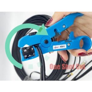 Elfcam® – Universel Dénudeur de Câbles Coaxiaux RG 59/6/7/11Pince à dénuder Coaxial Coax Câble