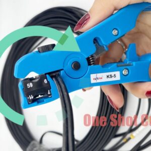 Elfcam® – Universel Dénudeur de Câbles Coaxiaux RG 59/6/7/11Pince à dénuder Coaxial Coax Câble