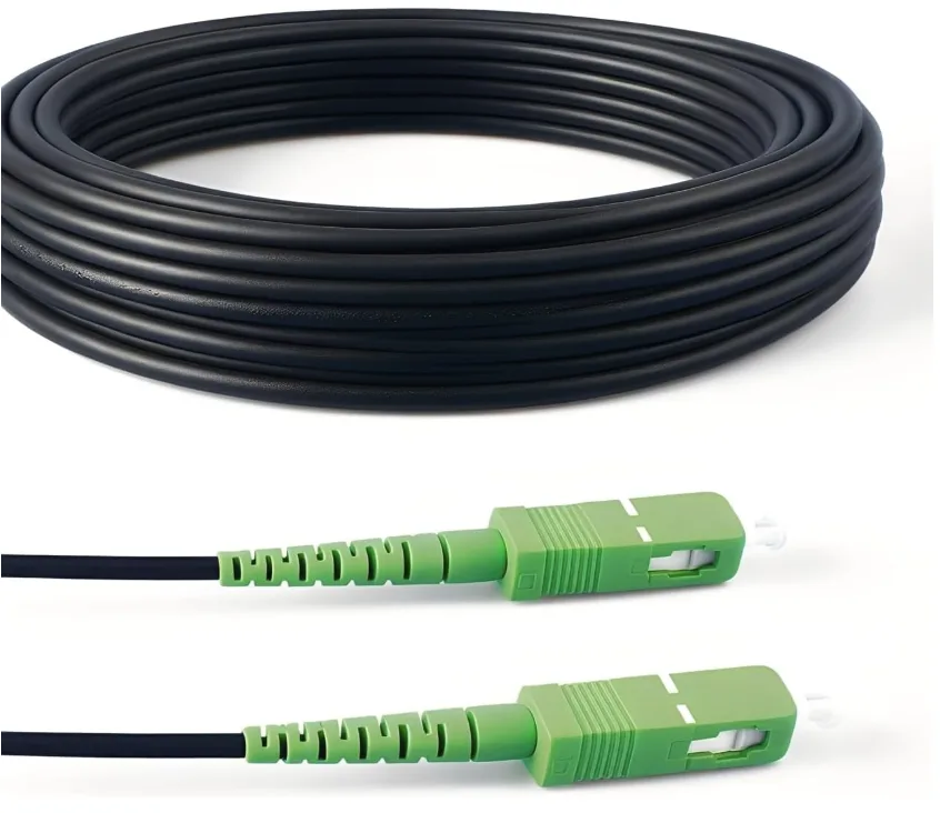 Steel armored fiber optic cable SC/APC–SC/APC OS2 single mode simplex LSZH (Ref:1366)