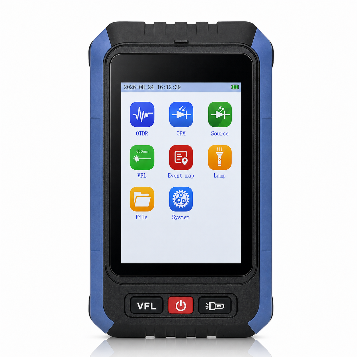 Mini OTDR monomodo ELF-2900-D com porta LC/APC, para testes em linha a 1310 nm/1550 nm/1490 nm/1577 nm em XGS-PON, 22 dB/20 dB, até 60 km, com fotómetro, multímetro ótico e VFL – Imagem 8
