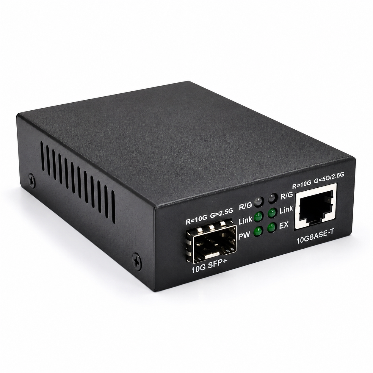 Elfcam® - 10Gb Convertisseur Fibre Ethernet Compatible avec Freebox Ultra, avec 1 Port 10G SFP+ et 1 Port 10G Ethernet RJ45 (Ref: 15772)