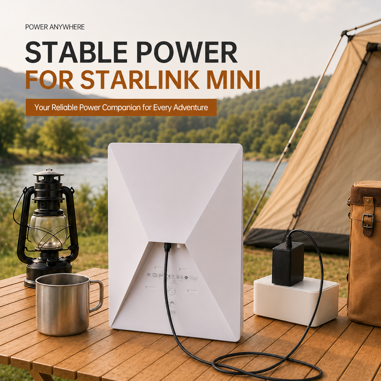 Elfcam - 2M Adaptateur Secteur 60 W Compatible avec Starlink Mini – Chargeur Compact pour Maison, Bureau, Voyage et Déplacements – Image 2