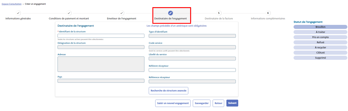 Chorus Pro — destinataire de la facture
