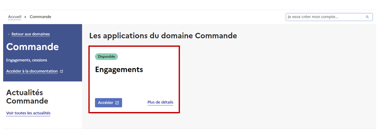 Chorus Pro — liste des engagements