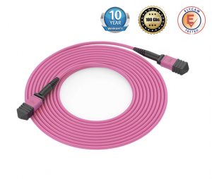 Elfcam® – Câble Fibre Optique MPO Femelle à MPO Femelle, Multimode OM4, compatible avec Nvidia/Mellanox/Arista/Cisco…