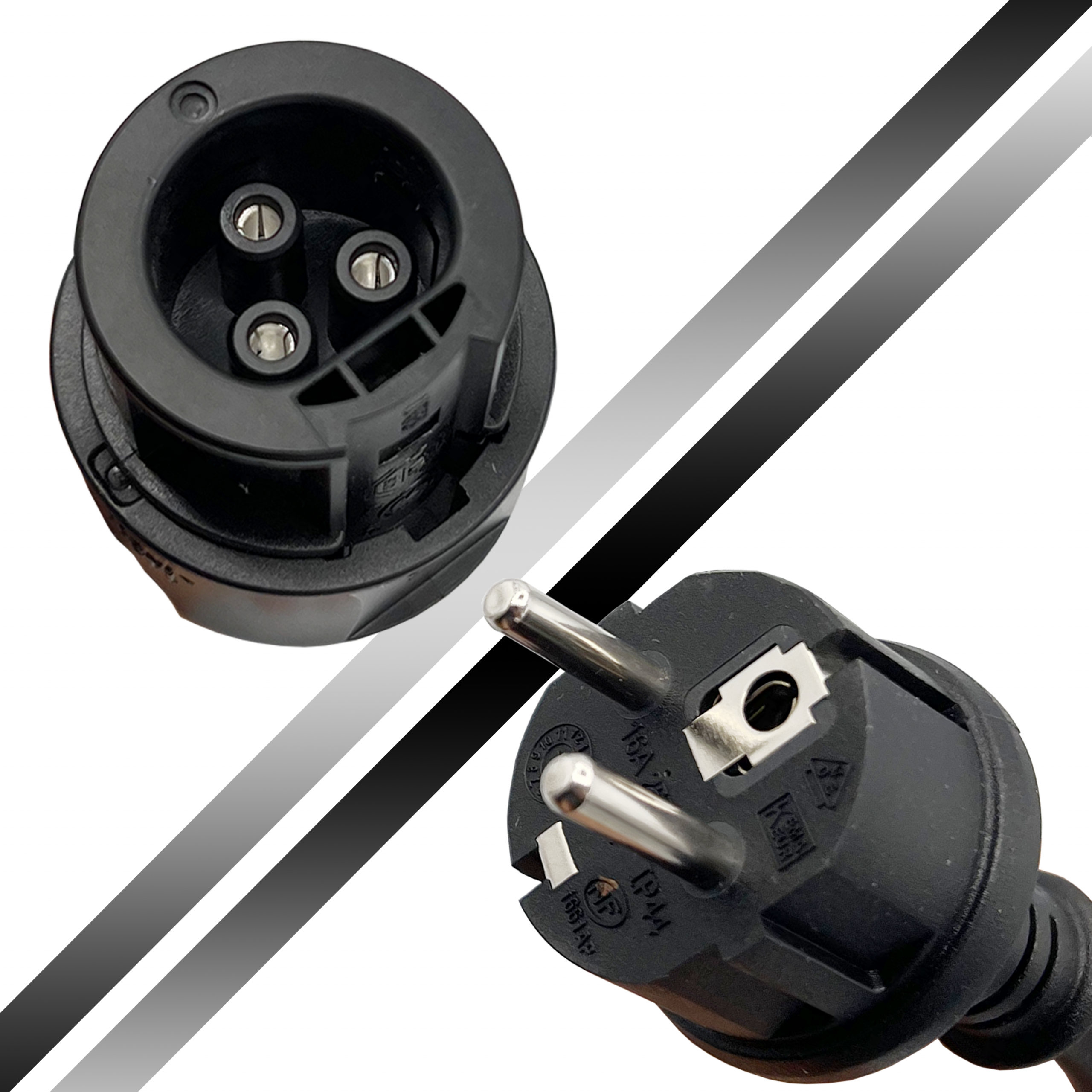 Solarsys® – AC-Netzkabel mit Batteri BC01-Buchse und männlicher Schuko-Buchse, für Hoymiles Deye Envertech NEP Bosswerk und TSUN Mikro-Wechselrichter – Bild 4