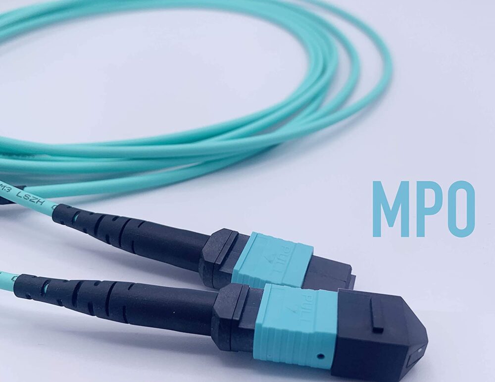 Câble Fibre Optique MPO Femelle à MPO Femelle, Multimode OM3, compatible avec Nvidia/Mellanox/Arista/Cisco/HPE/Juniper/Mar…