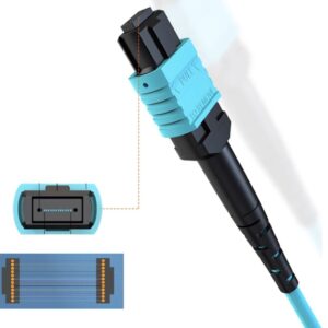 Câble Fibre Optique MPO Femelle à MPO Femelle, Multimode OM3, compatible avec Nvidia/Mellanox/Arista/Cisco/HPE/Juniper/Mar…