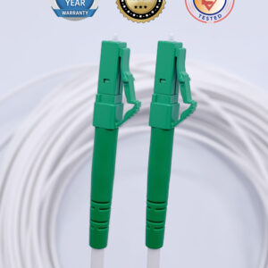 Elfcam® – Câble à Fibre Optique LC/APC à LC/APC Monomode Simplex, 9/125μm Jarretière Optique LSZH Blanc (Ref:3611)…