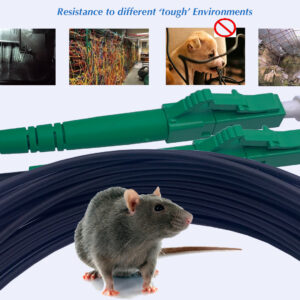 Câble à Fibre Optique en Acier Blinde LC/APC à LC/APC Simplex Monomode LSZH (Ref:3311)