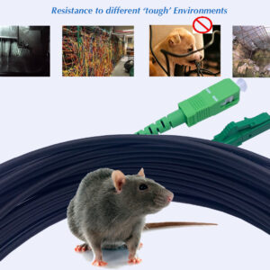 Câble à Fibre Optique en Acier Blinde LC/APC à SC/APC Simplex Monomode LSZH (Ref:3550)